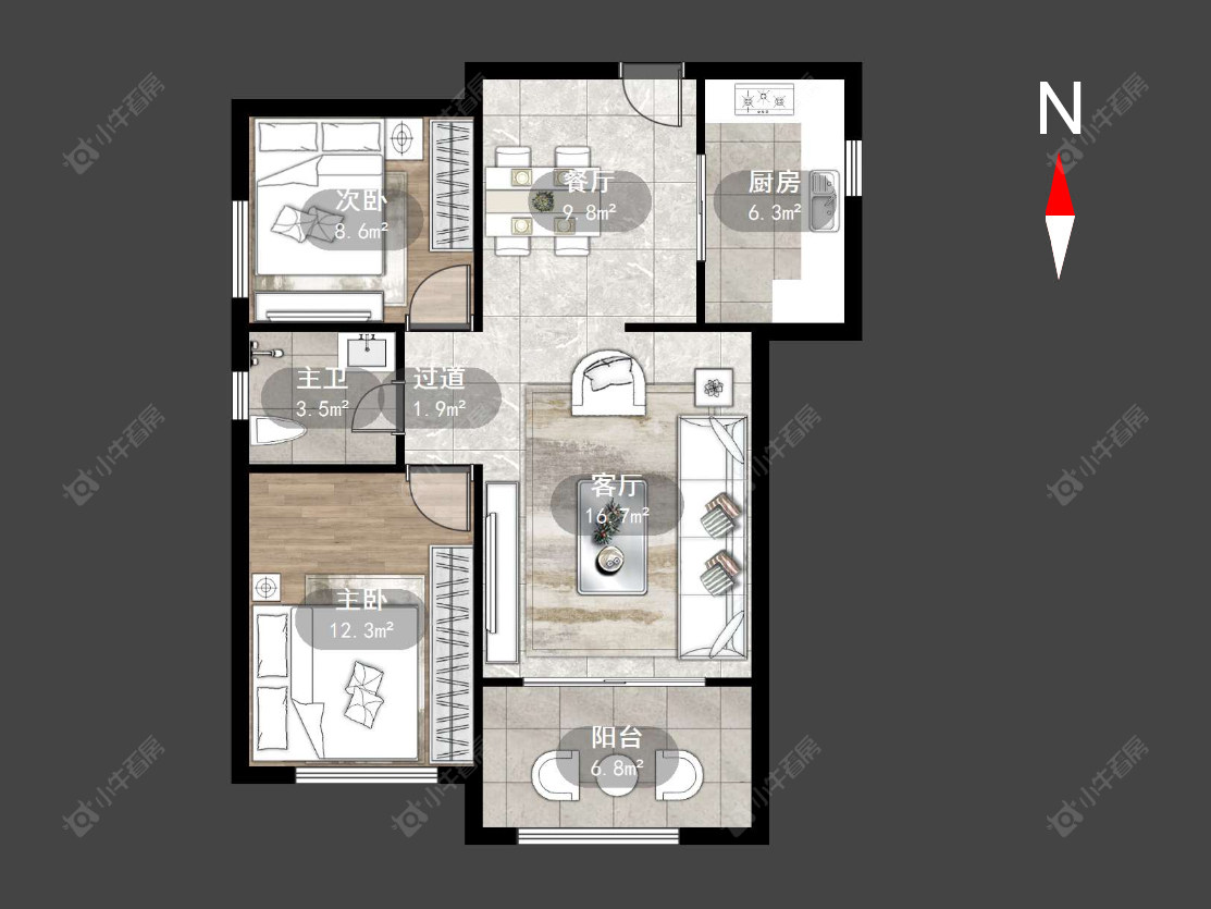 常州高成天鹅湖在售二手房源户型图_小牛看房