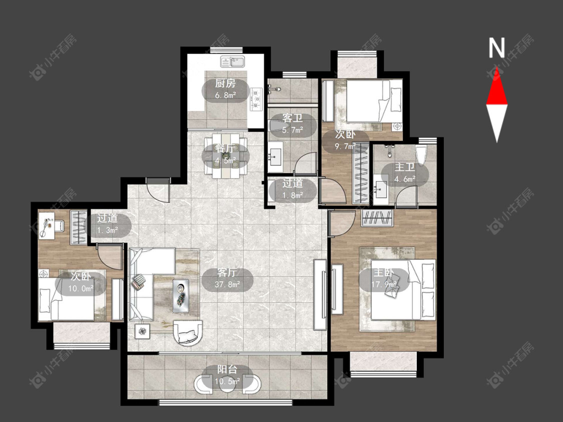常州路劲雅居乐国仕九礼在售二手房源户型图_小牛看房