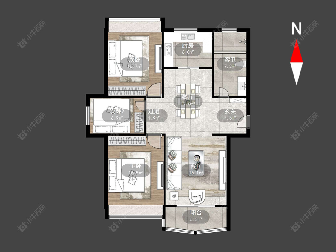 春江中央花苑北区房源户型图 常州春江中央花苑北区在售二手房源户型图_小牛看房