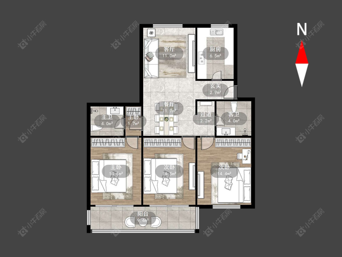 藻江花园一期房源户型图 常州藻江花园一期在售二手房源户型图_小牛看房
