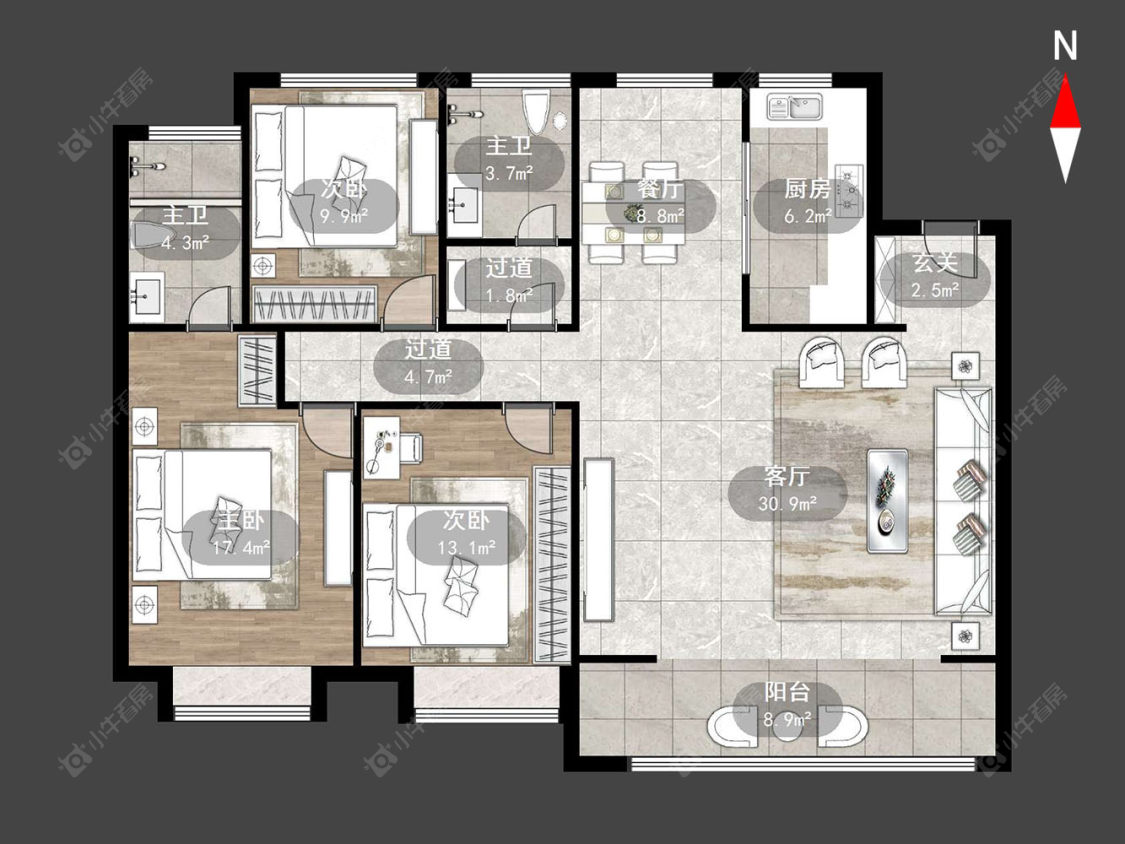 常州MOOC星光城二期在售二手房源户型图_小牛看房