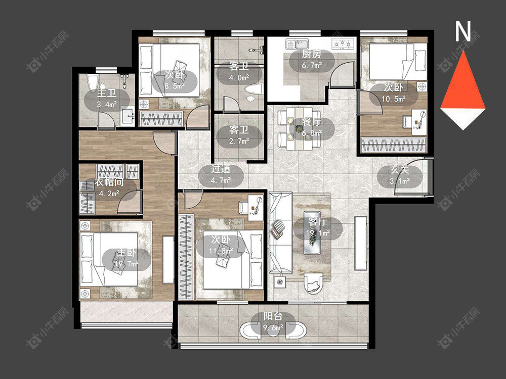 弘建壹品房源户型图 常州弘建壹品在售二手房源户型图_小牛看房