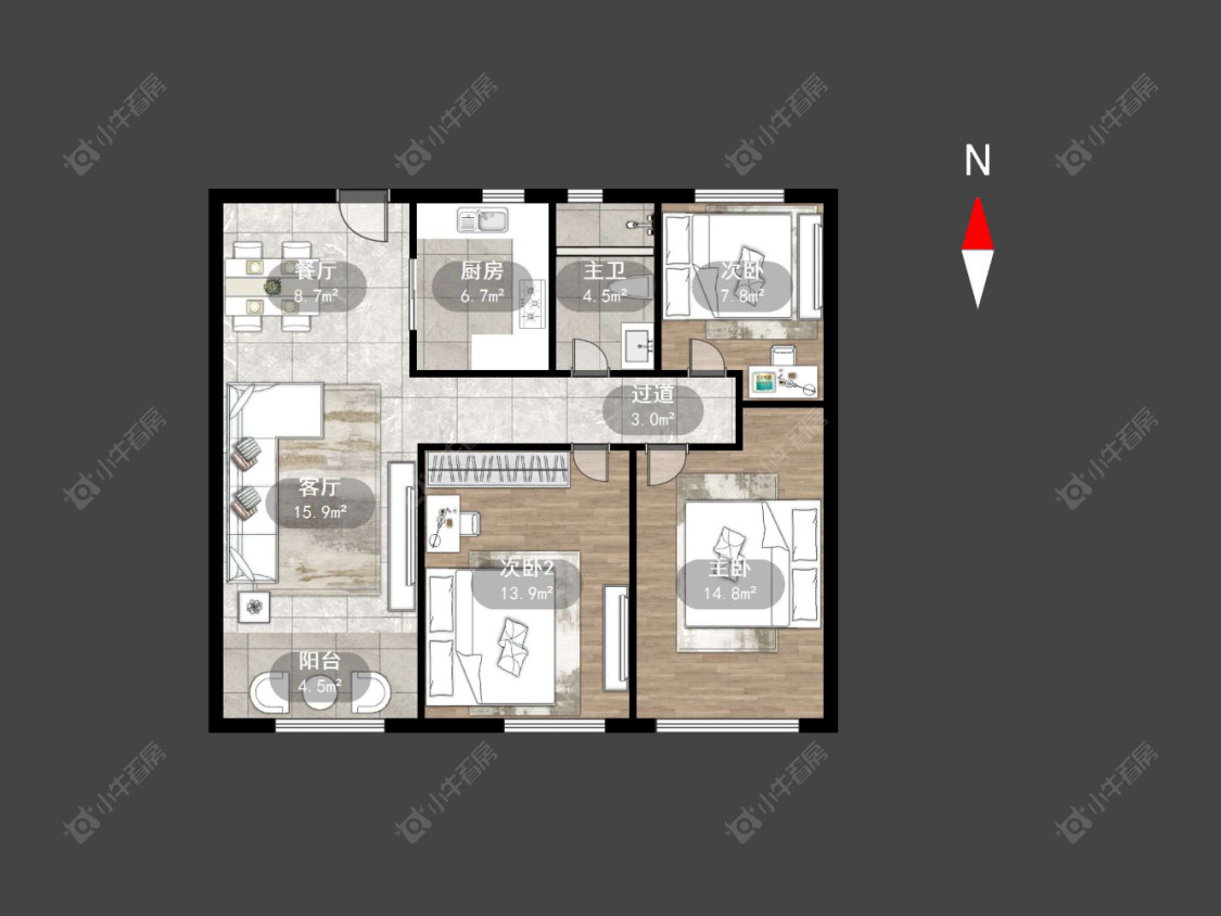 九龙仓时代上院房源户型图 常州九龙仓时代上院在售二手房源户型图_小牛看房
