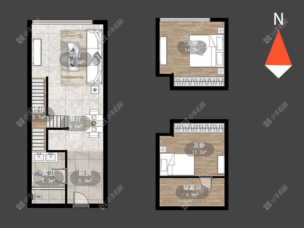 常州天安数码城公寓在租房源户型图_小牛看房