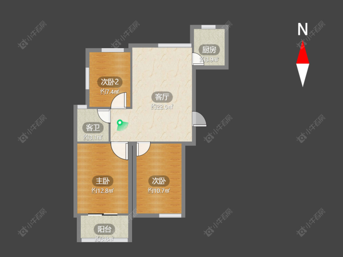常州飞龙新苑在售二手房源户型图_小牛看房