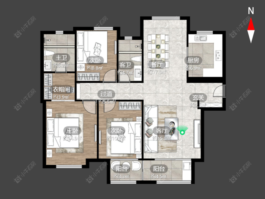 常州新城域三期在售二手房源户型图_小牛看房