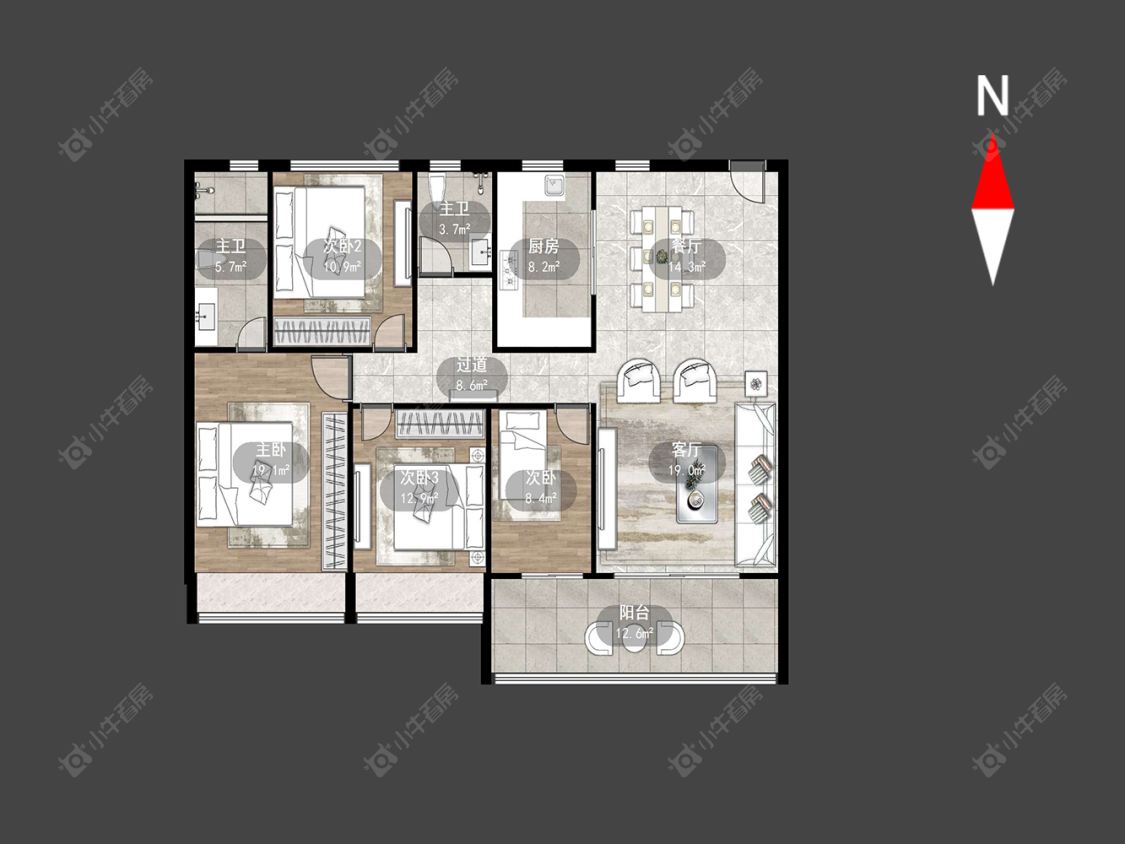 华宇新城天境房源户型图 常州华宇新城天境在售二手房源户型图_小牛看房