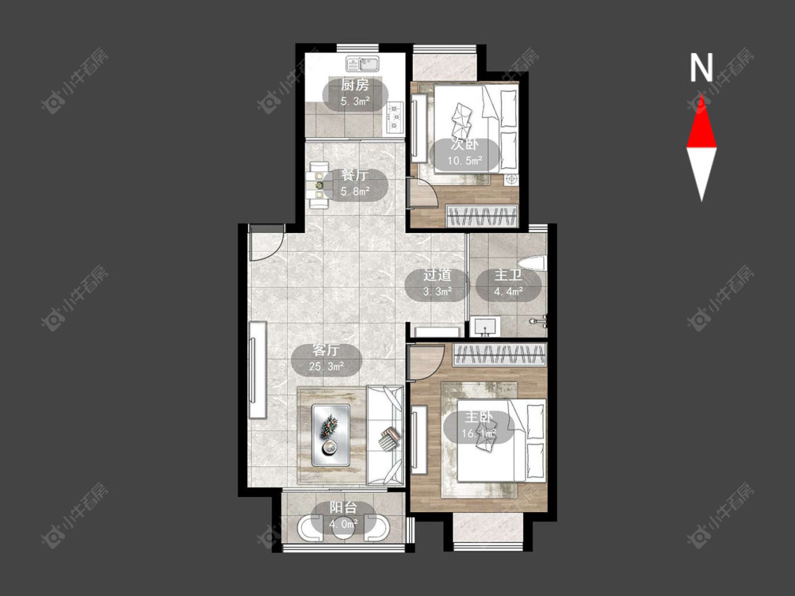 常州阳湖名城在售二手房源户型图_小牛看房