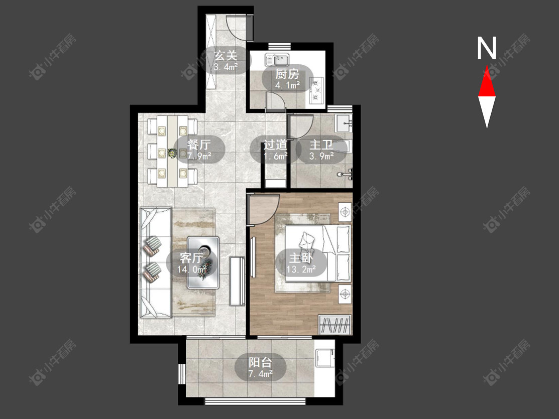 常州丰臣南郡在售二手房源户型图_小牛看房