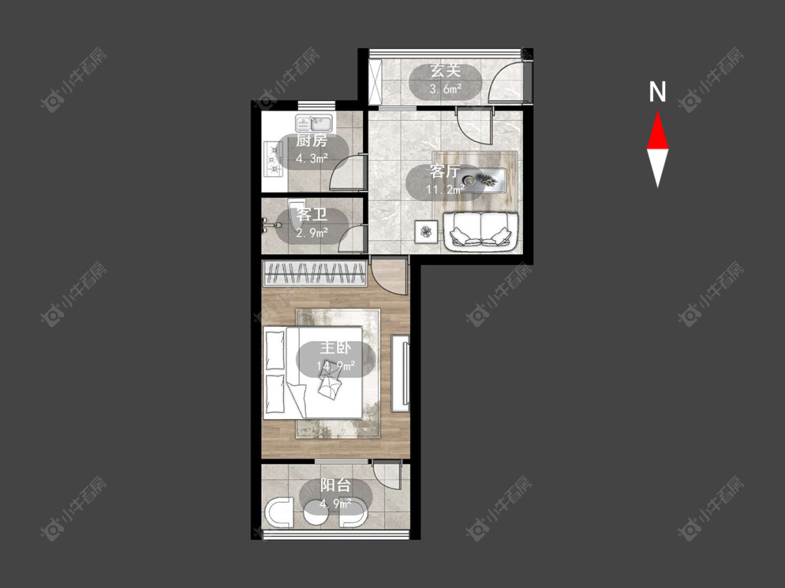 常州红梅新村在售二手房源户型图_小牛看房