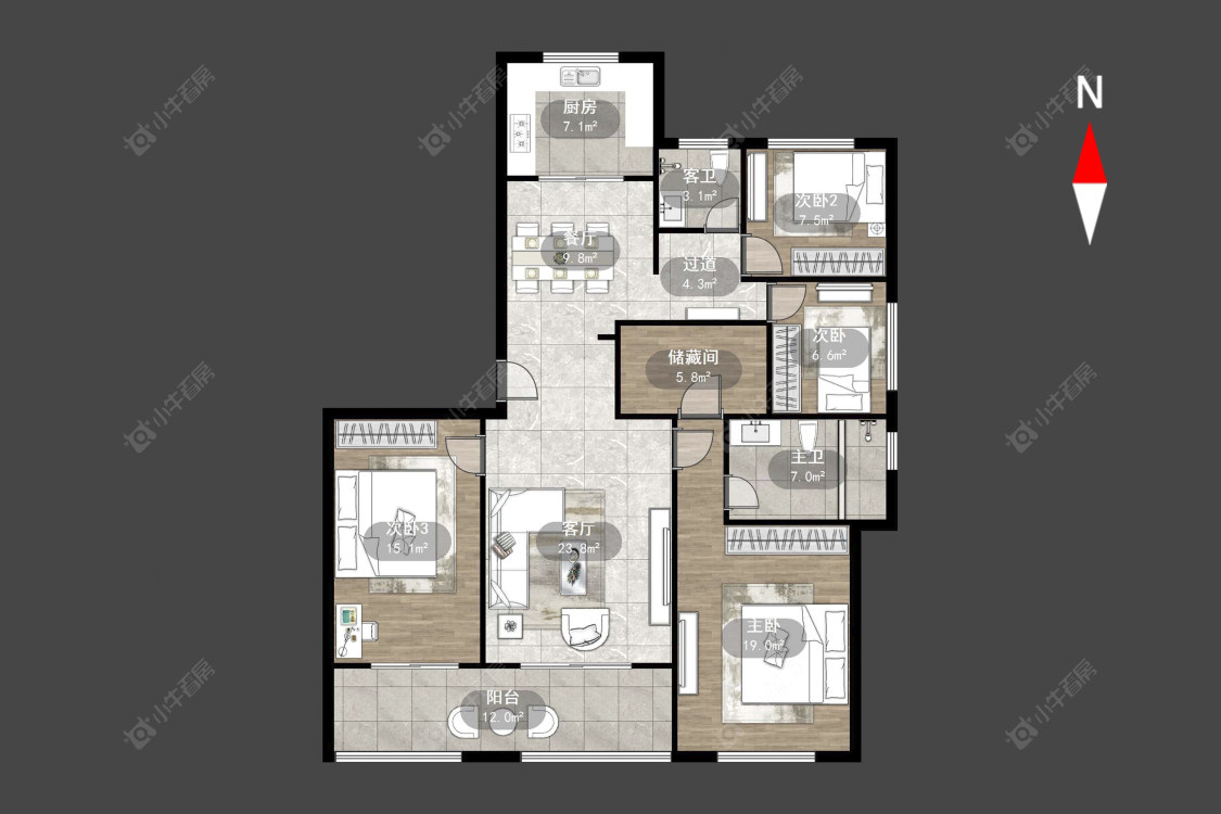 常州常发珑玥在售二手房源户型图_小牛看房