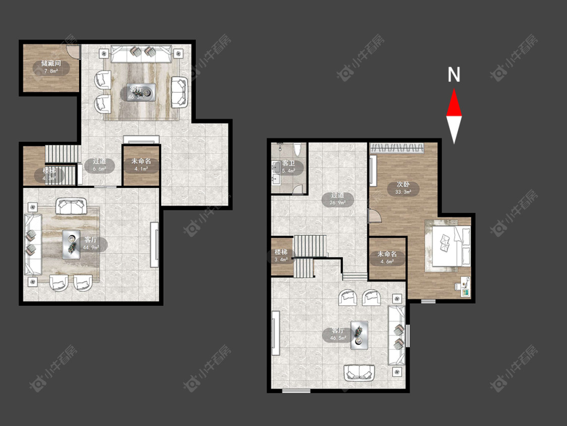 常州大名城北区别墅区在售二手房源户型图_小牛看房