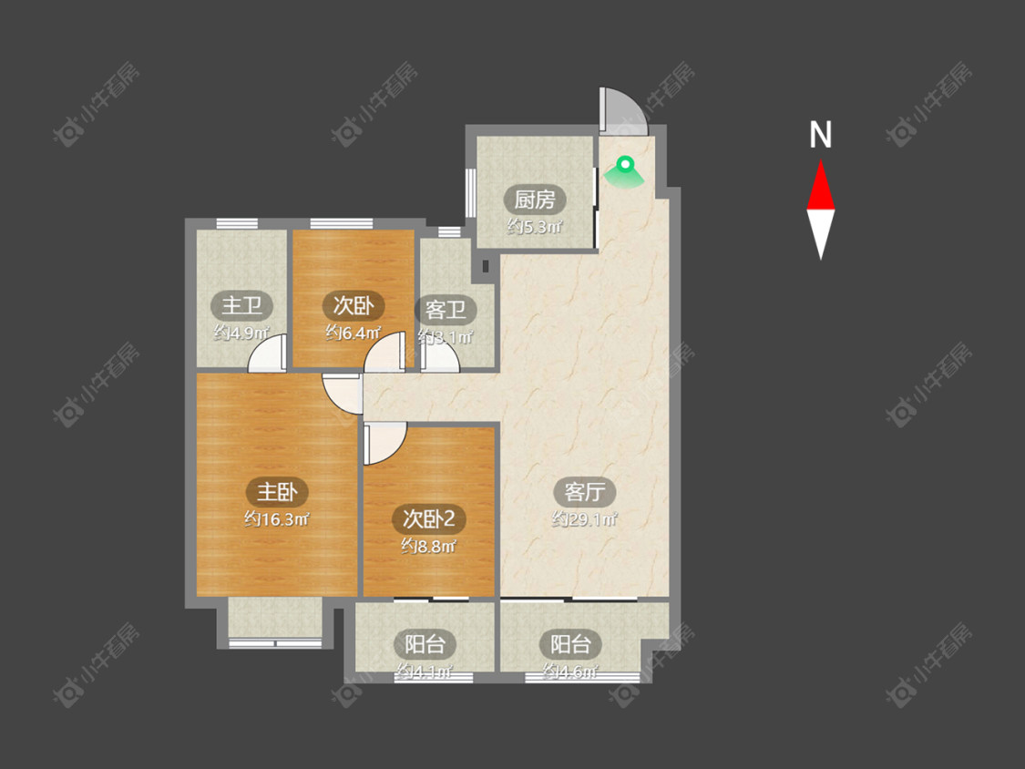 新城樾隽中央房源户型图 常州新城樾隽中央在售二手房源户型图_小牛看房