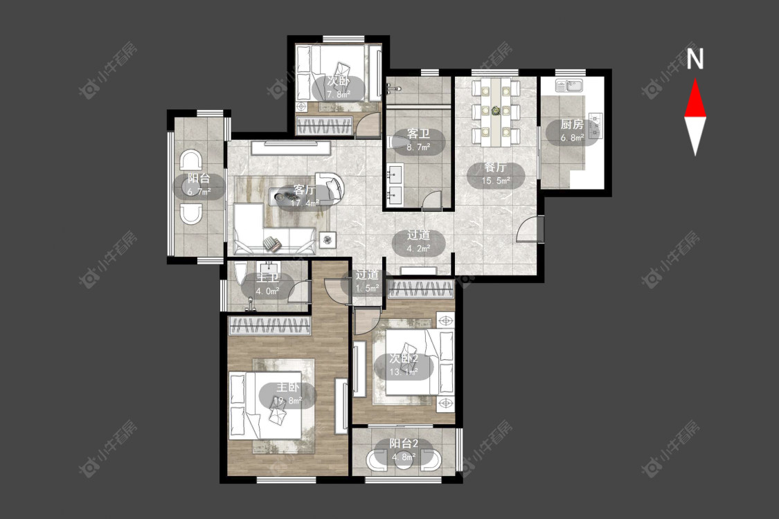 聚湖雅苑房源户型图 常州聚湖雅苑在售二手房源户型图_小牛看房