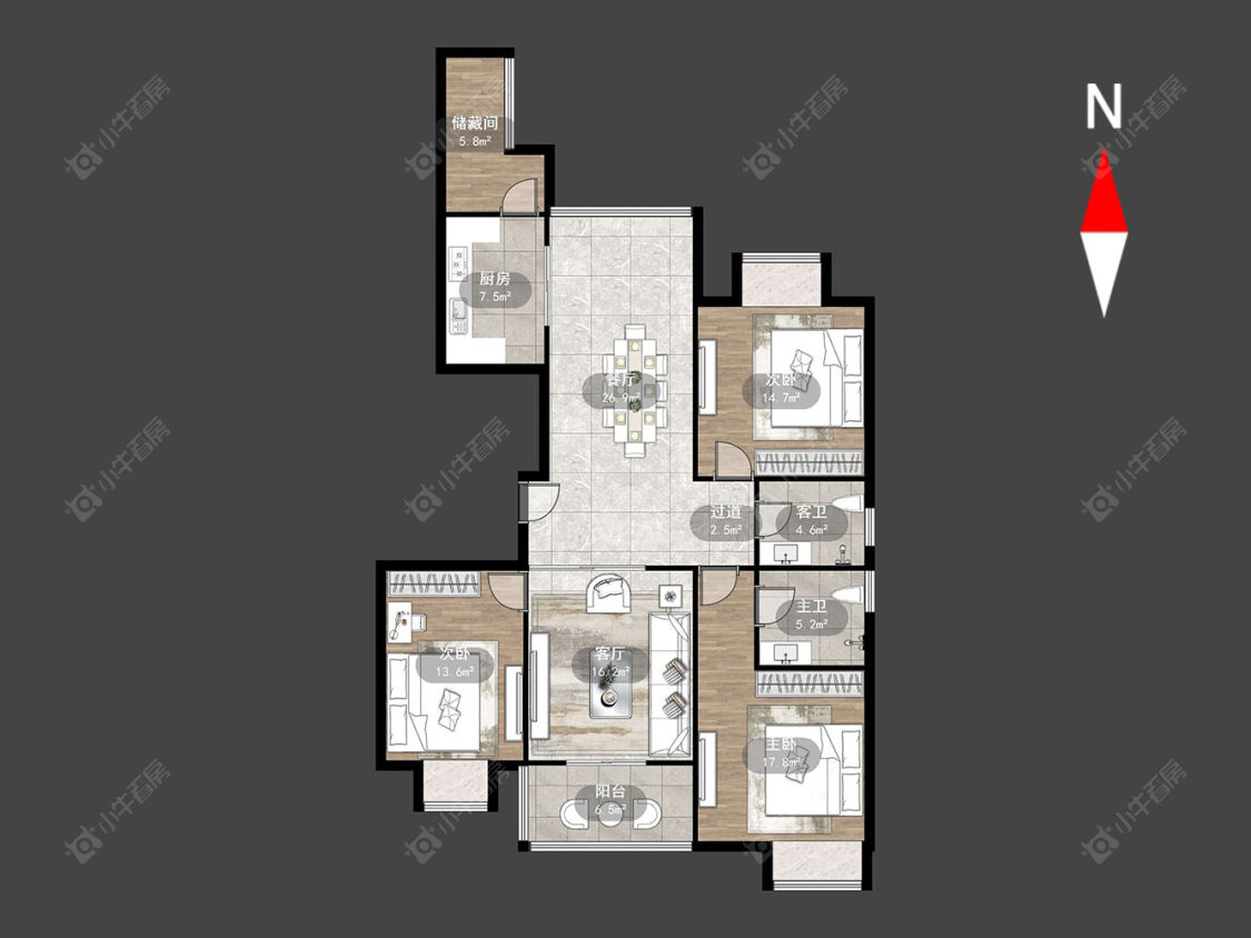 常州文渊居在售二手房源户型图_小牛看房