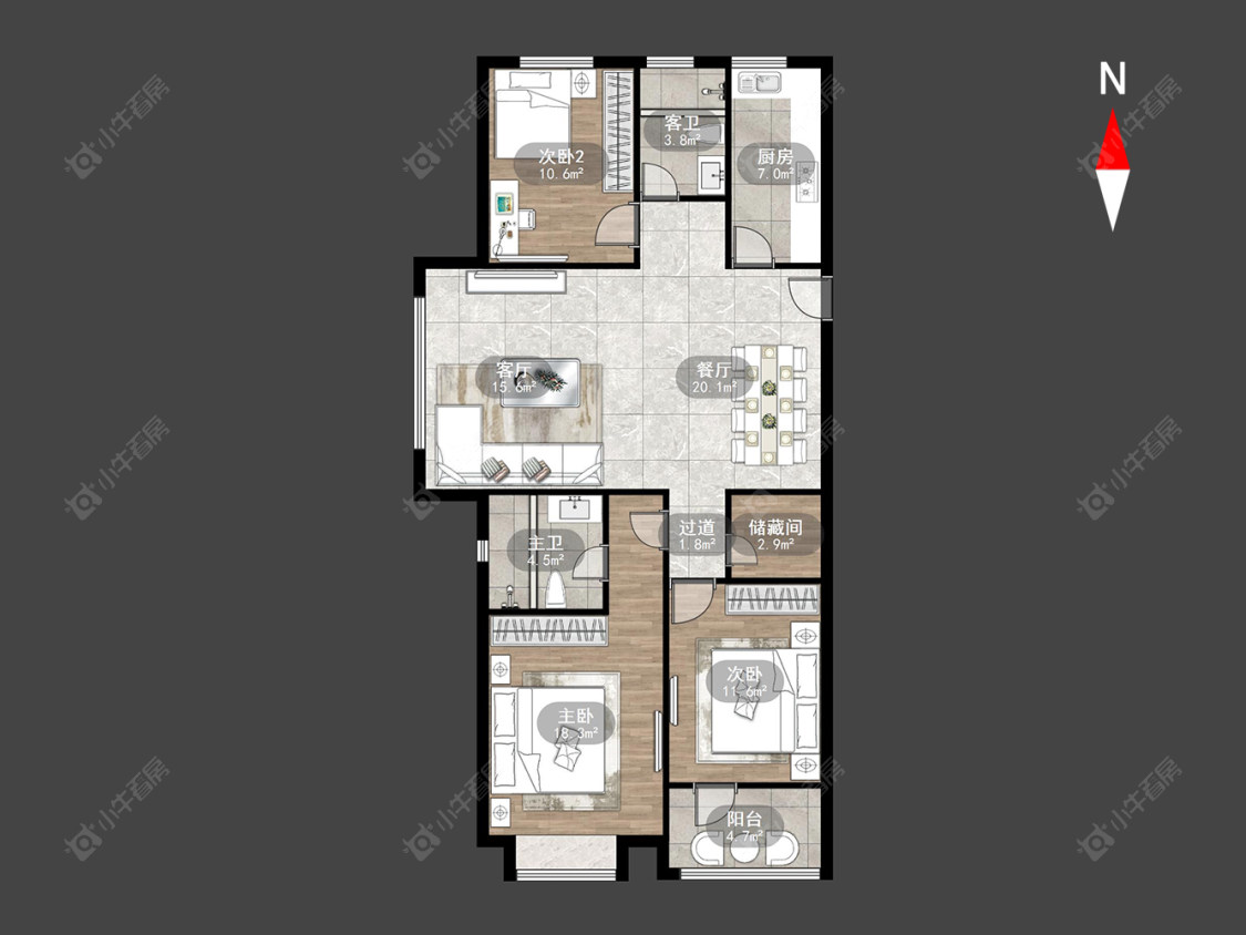 常州青建鼎都在售二手房房源户型图_小牛看房