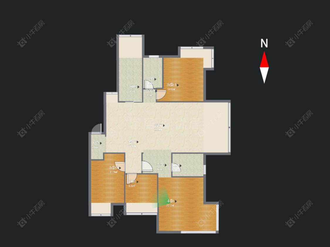 奥林匹克花园房源户型图 常州奥林匹克花园在售二手房源户型图_小牛看房