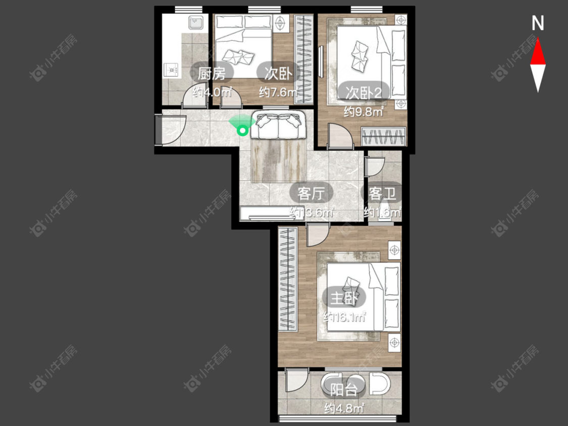 常州工房南区在售二手房源户型图_小牛看房
