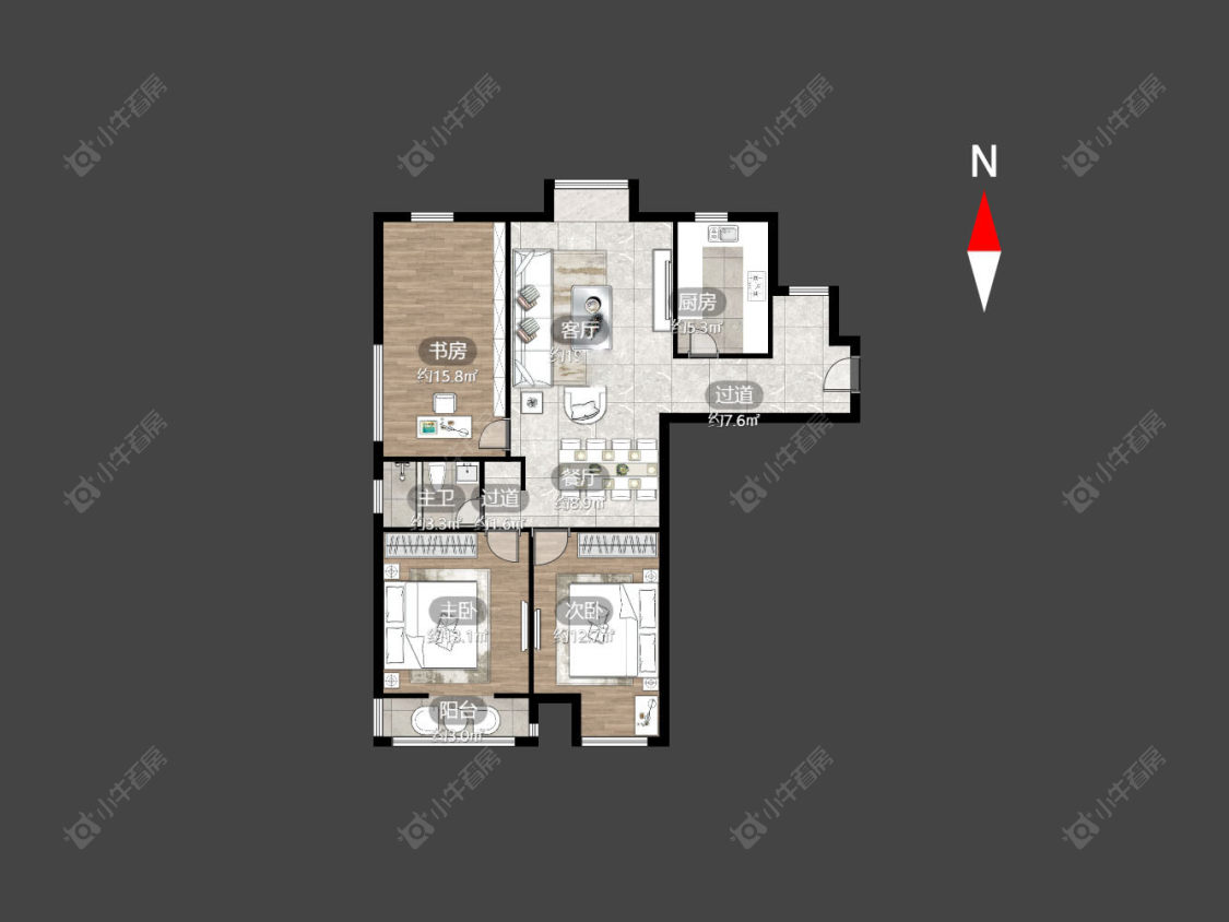 常州金色新城西区在售二手房房源户型图_小牛看房