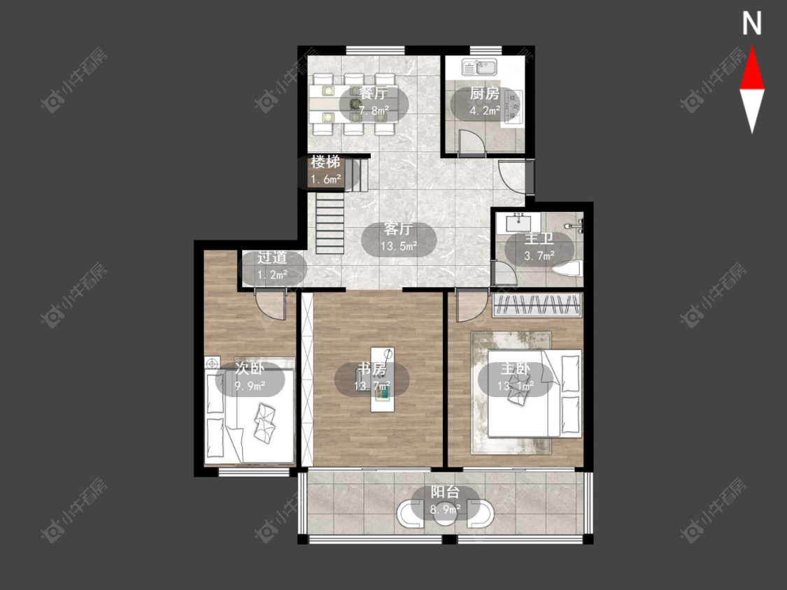 常州邮电宿舍在售二手房源户型图_小牛看房