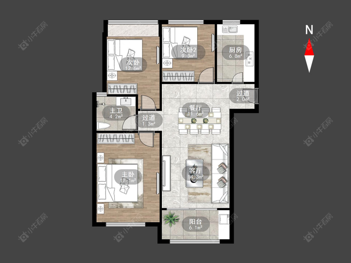 常州绿都万和城五区在售二手房源户型图_小牛看房