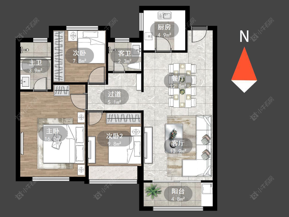 中梁首府壹号房源户型图 常州中梁首府壹号在售二手房源户型图_小牛看房
