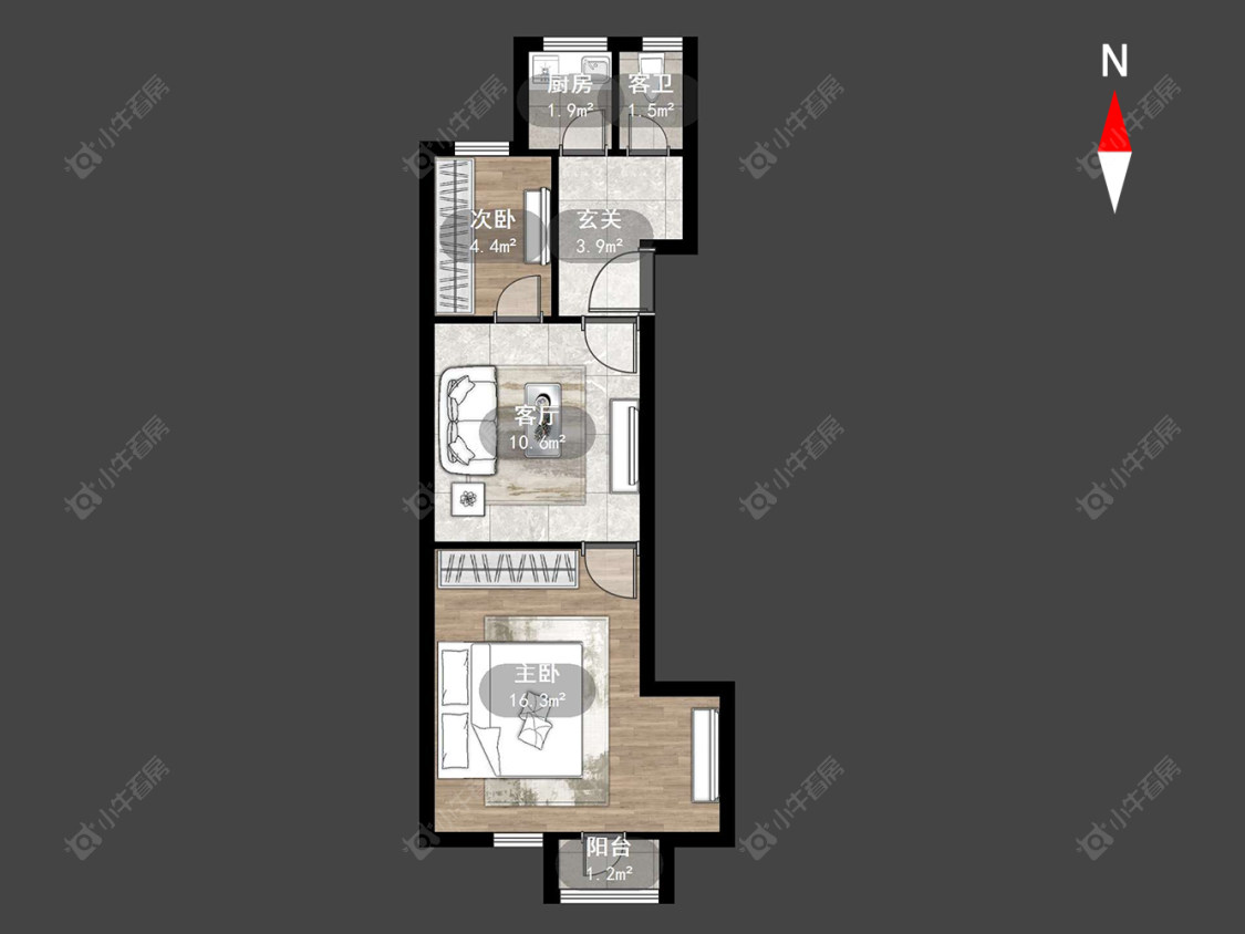 常州工房南区在售二手房源户型图_小牛看房