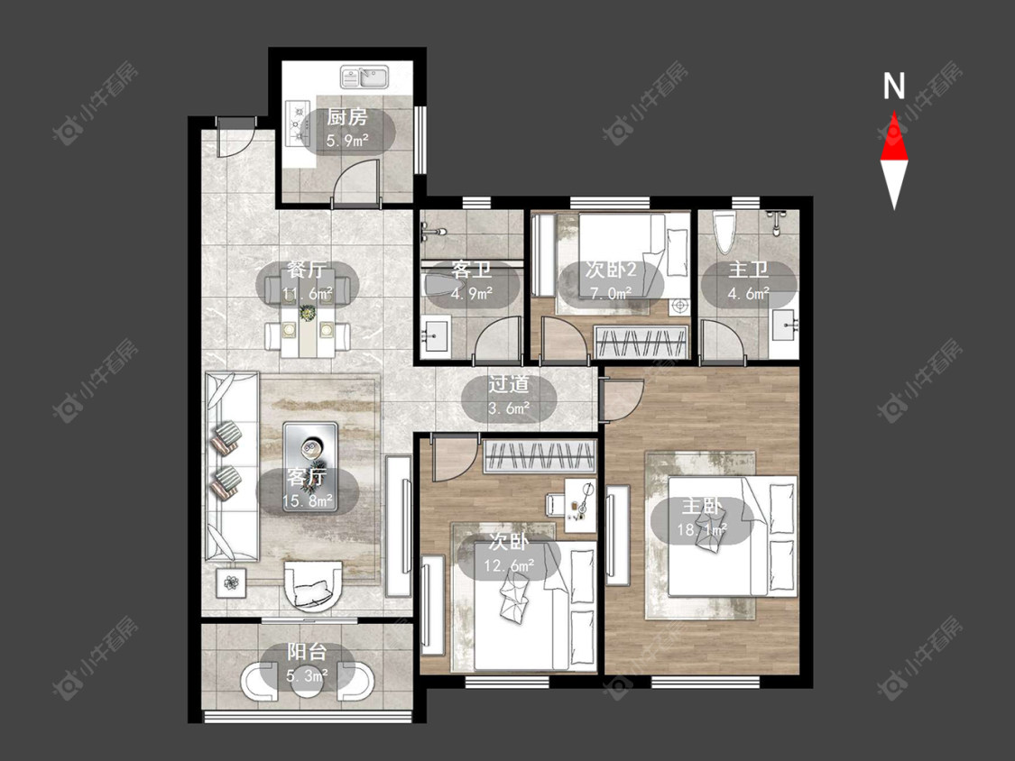 常州横麓雅居在售二手房源户型图_小牛看房