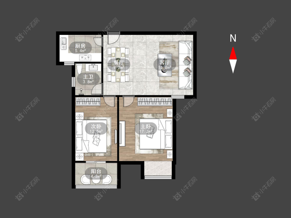 常州祥龙苑在售二手房源户型图_小牛看房