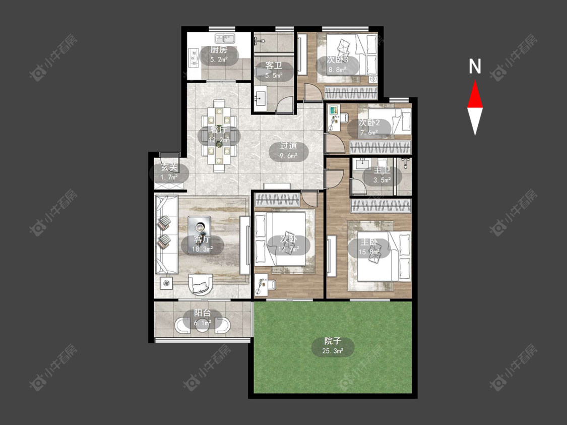 常州润德半岛在售二手房源户型图_小牛看房