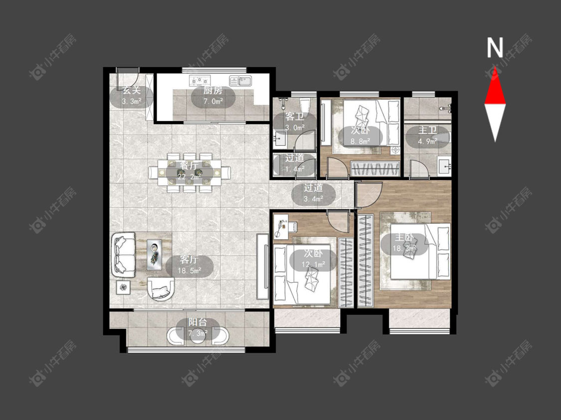 昱湖上观房源户型图 常州昱湖上观在售二手房源户型图_小牛看房