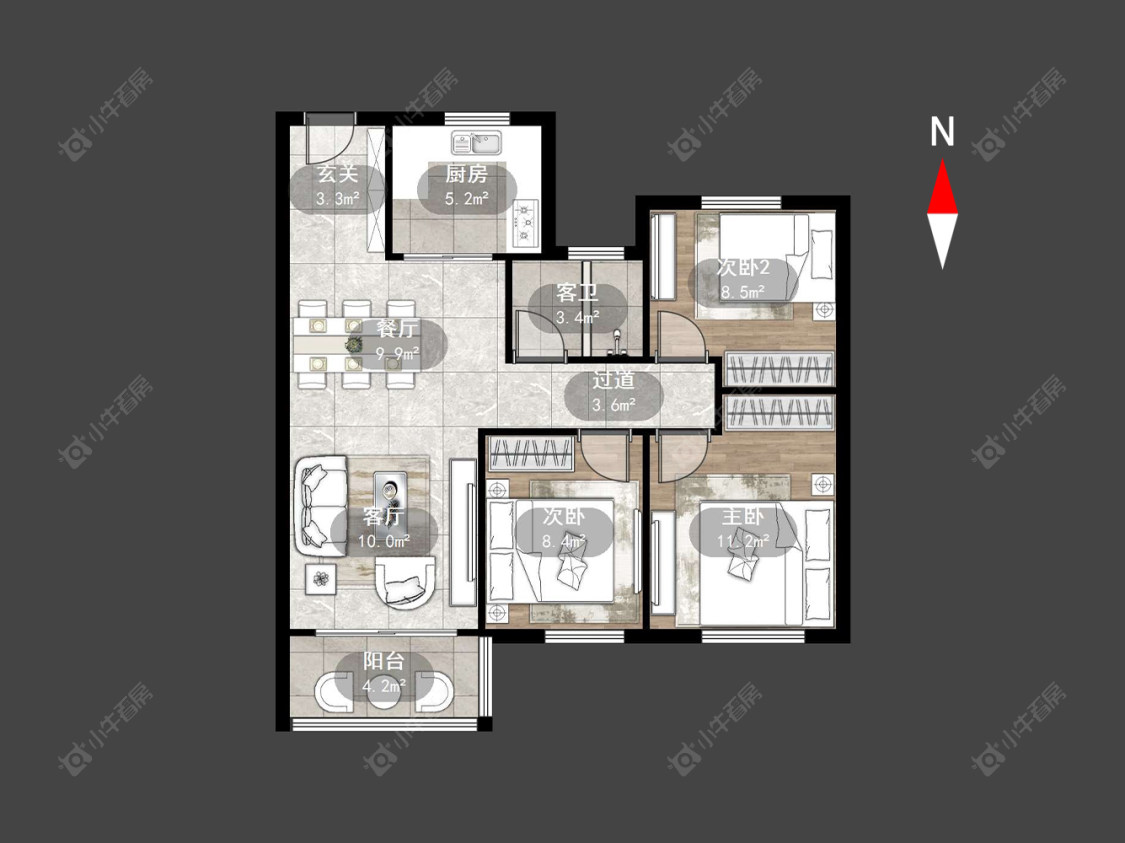 常州梅亭佳园在售二手房源户型图_小牛看房