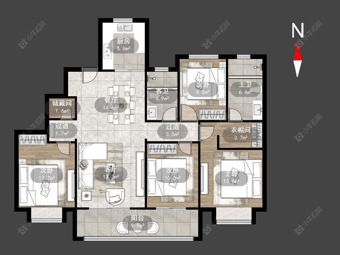 常州璞樾门第在售二手房源户型图_小牛看房