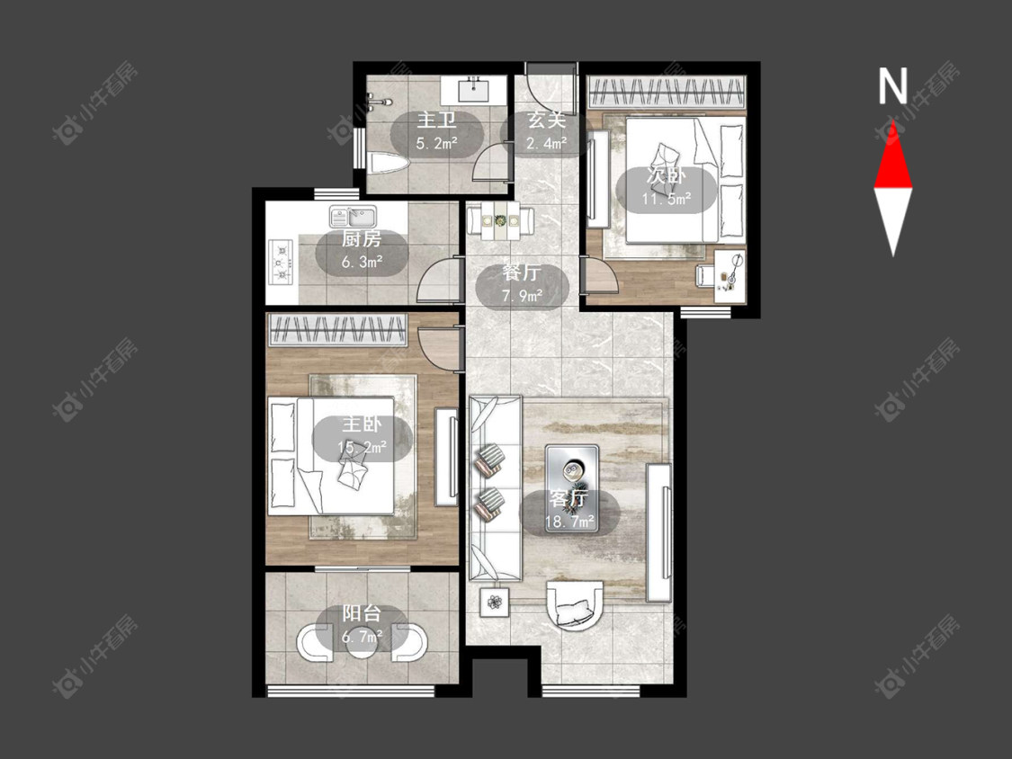 龙城福第房源户型图 常州龙城福第在售二手房源户型图_小牛看房