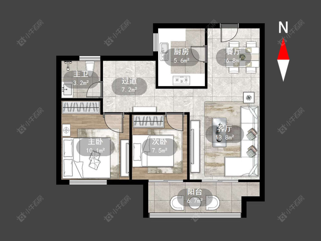 常州观湖名轩在售二手房源户型图_小牛看房