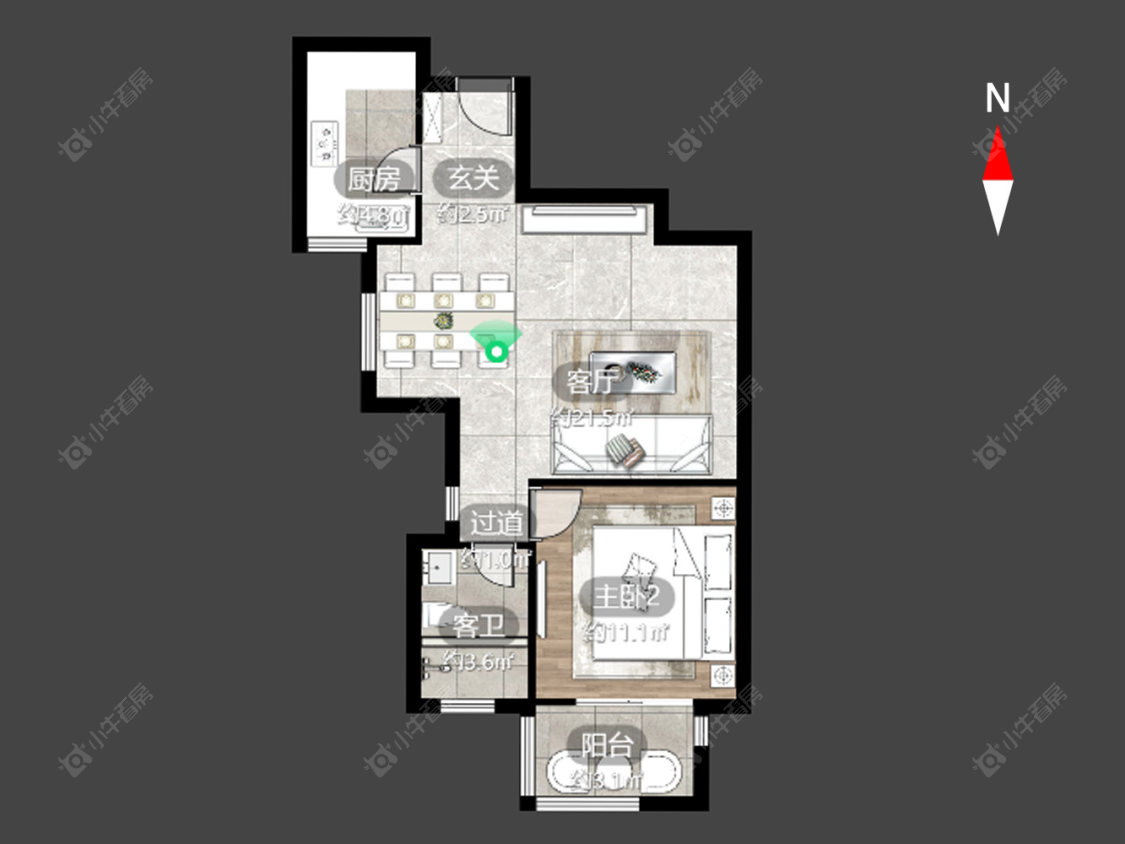 常州景瑞曦城在售二手房源户型图_小牛看房