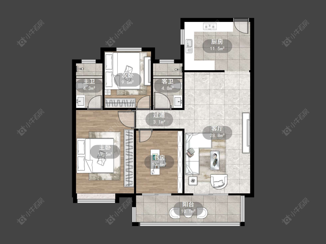 丹阳汇金天地在售二手房源户型图_小牛看房
