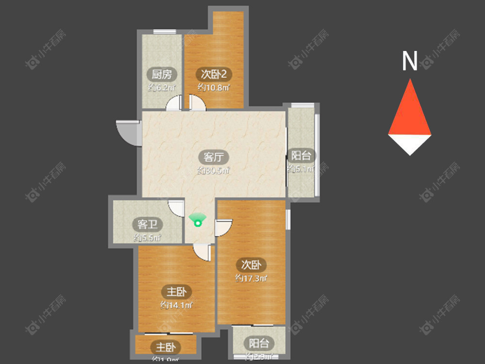 常州新城南都花海在售二手房源户型图_小牛看房