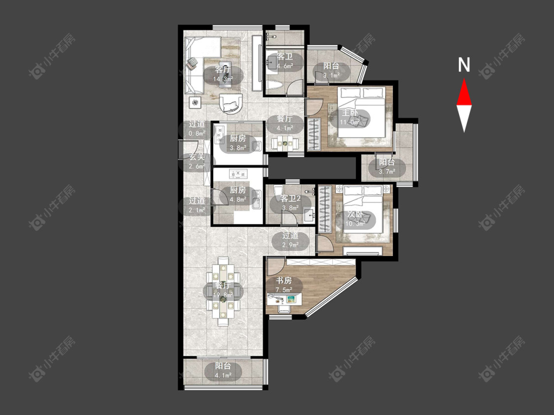 常州永宁星座公寓在售二手房源户型图_小牛看房
