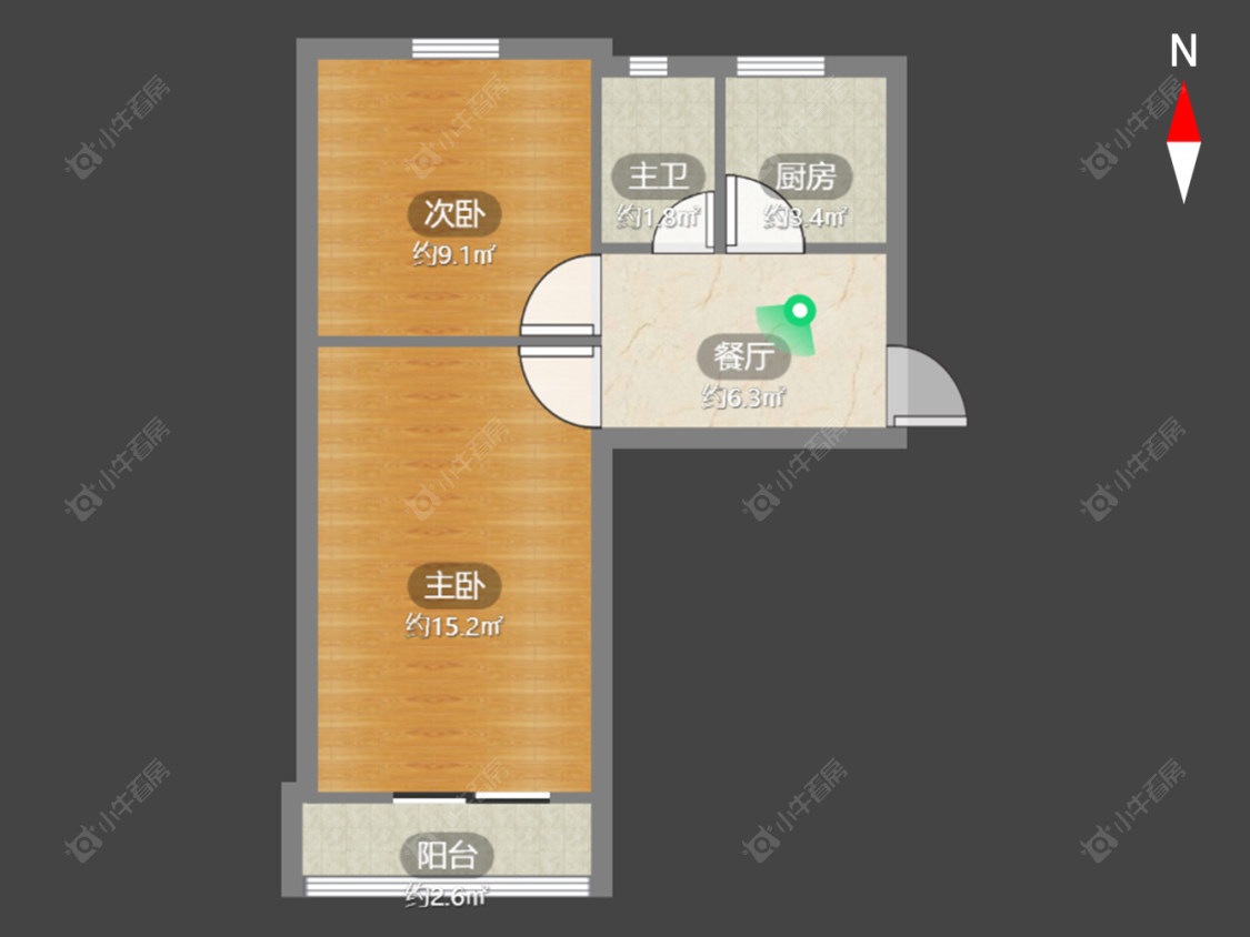 常州工房北区2室1厅在售二手房房源图片