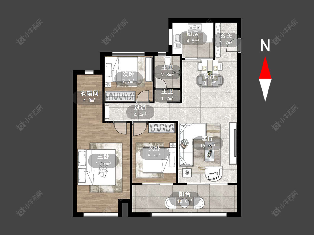 常州新城锦域在售二手房源户型图_小牛看房