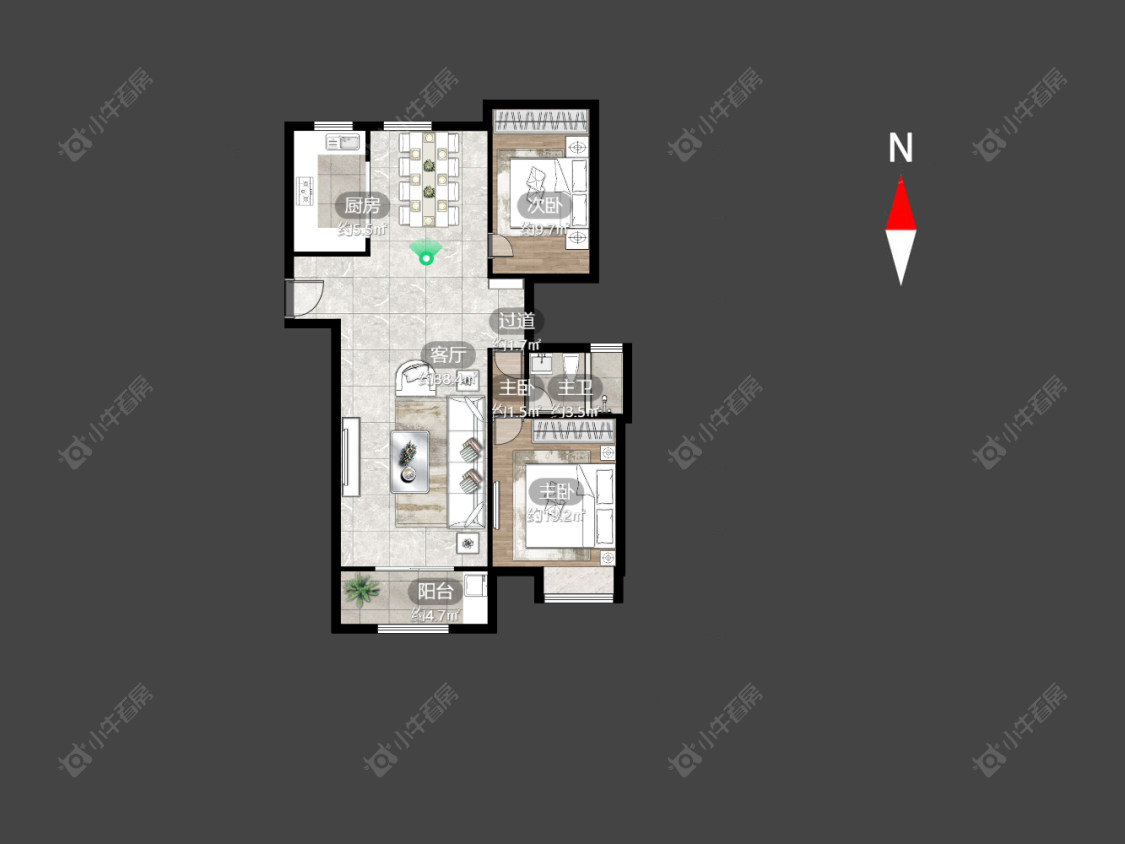 常州中海锦珑湾在售二手房源户型图_小牛看房