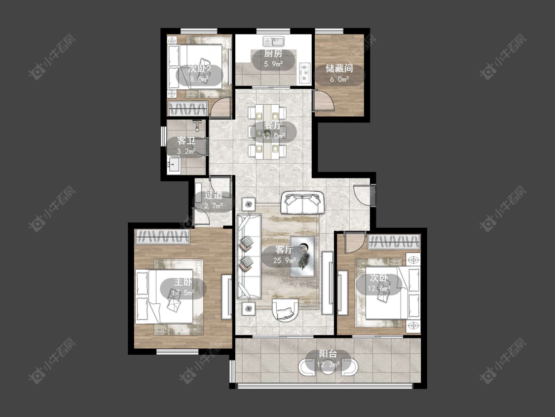 丹阳天怡文华里在售二手房源户型图_小牛看房