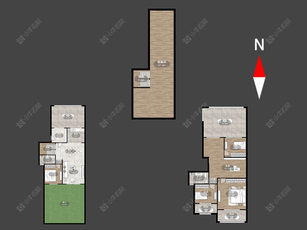 常州绿地香奈别墅区在售二手房源户型图_小牛看房