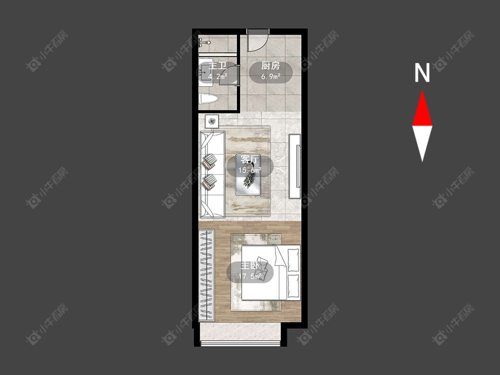 常州爱琴海公寓在售二手房源室内图_小牛看房