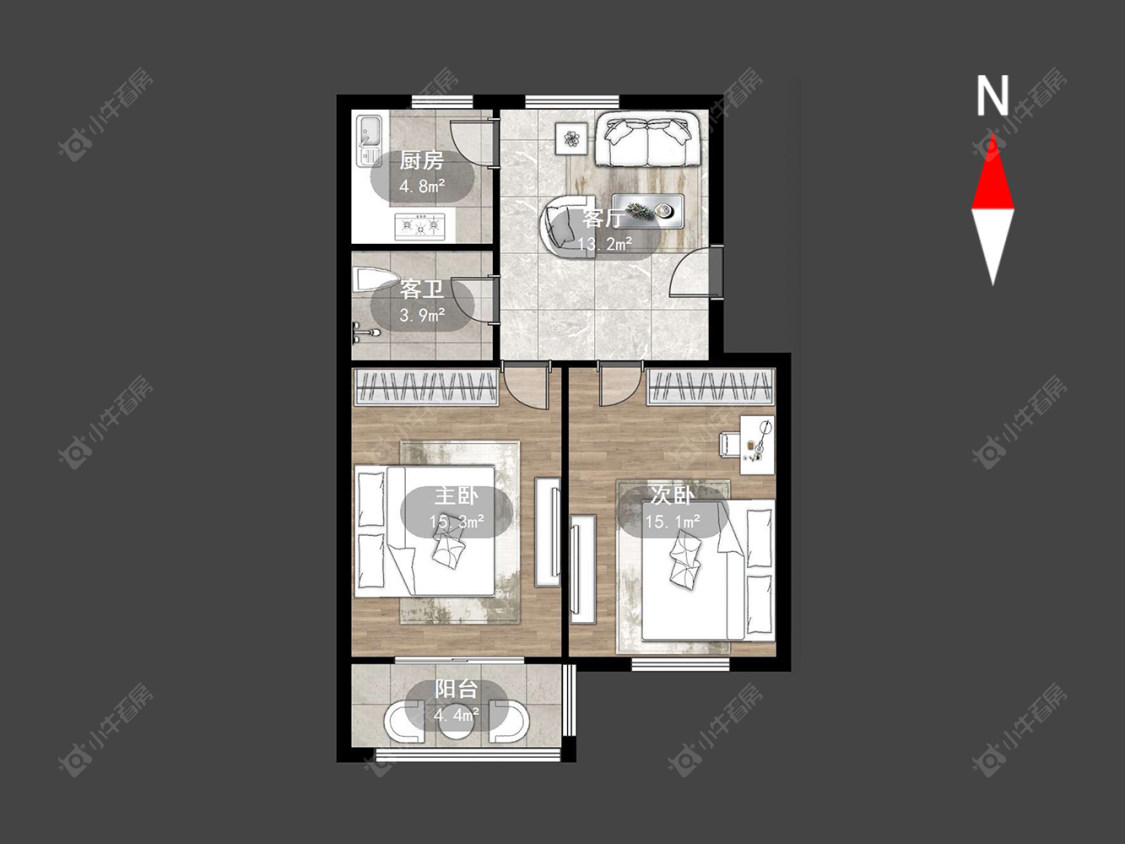 常州北环新村在售二手房源户型图_小牛看房