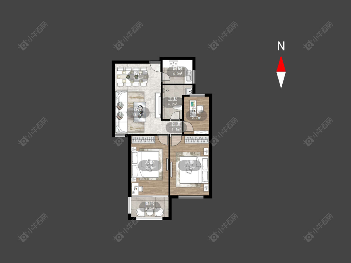 常州新名园在售二手房房源户型图_小牛看房