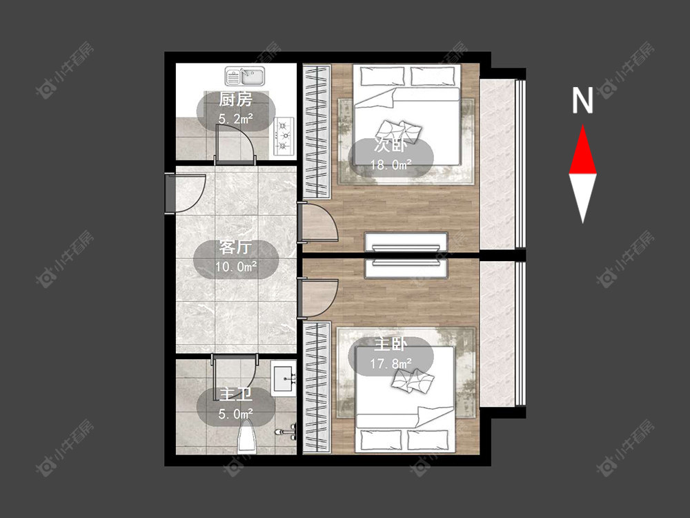 常州爱琴海公寓在售二手房源户型图_小牛看房