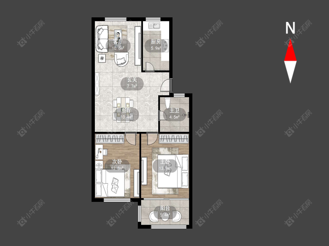 常州前桥新村在售二手房源户型图_小牛看房