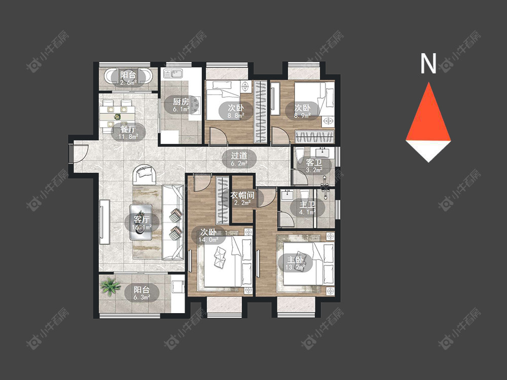 常州红星国际广场在售二手房源户型图_小牛看房